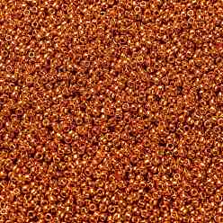 (PF562) PermaFinish Burnt Orange Metallic TOHO Round Seed Beads, Japanese Seed Beads, (PF562) PermaFinish Burnt Orange Metallic, 11/0, 2.2mm, Hole: 0.8mm, about 1110pcs/bottle, 10g/bottle