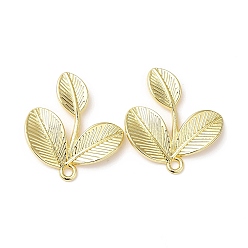 Light Gold Rack Plating Alloy Stud Earring Findings, with Horizontal Loop, Cadmium Free & Lead Free, Leaf, Light Gold, 23x21mm, Hole: 1.6mm, Pin: 0.7mm