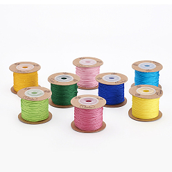 Mixed Color Nylon Cords, String Threads Cords, Mixed Color, 1mm, about 54.68~59.05 yards(50~54mm)/roll