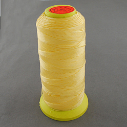Champagne Amarillo Hilo de coser de nylon, amarillo champán, 0.8 mm, sobre 300 m / rollo