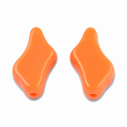 Orange Foncé Perles acryliques opaques, nuggets, orange foncé, 21x13x7mm, Trou: 1.6~1.8mm, environ450 pcs / 500 g