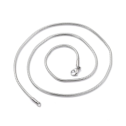 Stainless Steel Color 304 Stainless Steel Snake Chain Necklaces, with Lobster Claw Clasps, Stainless Steel Color, 20.07 inch(51cm), 2mm