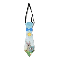 Светло-Голубой Пасхальная тема кролик яйцо блестки фетровый галстук, Детский костюм для вечеринок с галстуками на шее, для мальчика, с резинкой, Небесно-голубой, внутренний диаметр: 89~157 мм