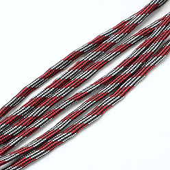 Rouge Indien 7 âmes intérieures cordes en polyester et spandex, pour la fabrication de bracelets en corde, rouge indien, 4mm, environ 109.36 yards (100m)/paquet, 420~500g / bundle