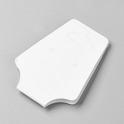 White Paper Display Card, White, Used For Necklace, Bracelet and Mobile Pendant, About 12.2cm long, 45mm wide