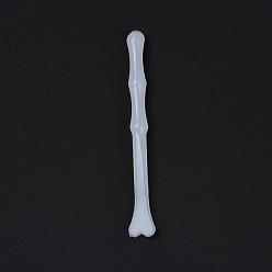 White Silicone Glue Mixing Scrapers, Bone-shaped, White, 93.5x12x8mm
