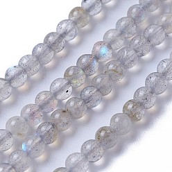 Labradorite Chapelets de perles labradorite naturelle , ronde, 4mm, Trou: 1mm, Environ 100~101 pcs/chapelet, 14.9~15.3 pouce (38~39 cm)