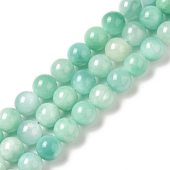 Natural Glass Natural Glass Beads Strands, Round, 12mm, Hole: 1.5mm, about 34pcs/strand, 15.91inch(40.4cm)