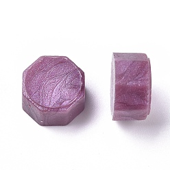 Púrpura Sellado de partículas de cera, para sello de sello retro, octágono, púrpura, 9 mm, sobre 1500 unidades / 500 g