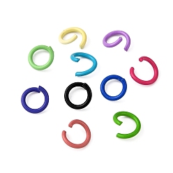 (52) Непрозрачная лаванда Железные соединительные колечки, открытые кольца прыжок, разноцветные, 17 датчик, 8~8.5x1.2 мм, Внутренний диаметр: 5~6 мм
