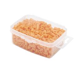 Naranja 1 caja 5 mm hama beads pe diy fusibles recambios para niños, tubo, naranja, 5x5 mm, agujero: 3 mm, sobre 500 unidades / caja