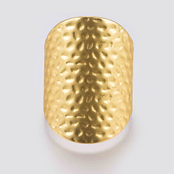 Матовый Золотой Цвет Медные кольца, швейные наперстки, для защиты пальцев и увеличения силы, матовый золотой цвет, 5 мм, отверстие : 0.8 мм