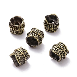 Brushed Antique Bronze Tibetan Style Brass Beads, Cadmium Free & Lead Free, Column, Brushed Antique Bronze, 8.5x7mm, Hole: 2mm