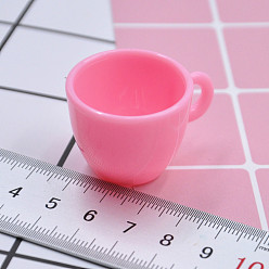 Pink Mini taza de plástico en miniatura, para accesorios de casa de muñecas que simulan decoraciones de utilería, rosa, 40x30x25 mm
