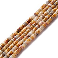 Crazy Agate Natural Crazy Agate Beads Strands, Flat Round, 4~4.5x2~2.5mm, Hole: 0.8~1mm, about 155~172pcs/strand, 15.12 inch~15.55 inch(38.4~39.5cm)
