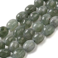 Vert mer Foncé Malaisie naturelles perles de jade brins, facette, ovale, teint et chauffé, vert de mer foncé, 10.5~13x8.5~10x7~10mm, Trou: 1.2mm, Environ 31~32 pcs/chapelet, 14.57''~15.16'' (37~38.5 cm)