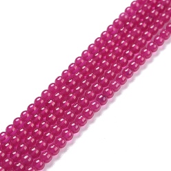 Ruby Natural Ruby/Red Corundum Beads Strands, Round, 3mm, Hole: 0.5mm, about 133pcs/strand, 14.96''(38cm)