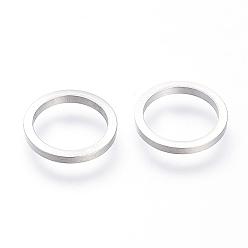 Stainless Steel Color 304 Stainless Steel Linking Rings, Stainless Steel Color, 14x1.5mm