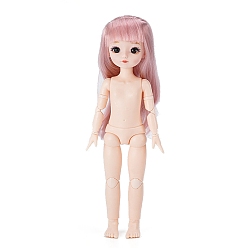 Pink Фигурка девушки из пластика, с головой и длинной вьющейся прической, для маркировки аксессуаров для кукол bjd, розовые, 260 мм