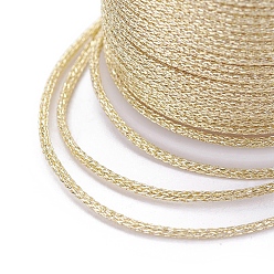 Wheat Polyester Metallic Thread, Wheat, 1mm, about 7.65 yards(7m)/roll