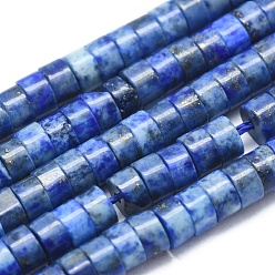 Lapis Lazuli Natural Lapis Lazuli Beads Strands, Flat Round/Disc, 4x2mm, Hole: 0.7mm, about 167pcs/strand, 15.35 inch(39cm)