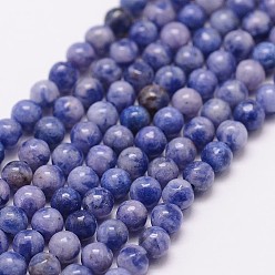 Sodalite Sodalites naturelles brins de perles, ronde, 3mm, trou: 0.5mm, environ 125 pcs/chapelet