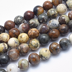 Pietersite Natural Pietersite Beads Strands, Round, 8mm, Hole: 1mm, about 49pcs/strand, 15.7 inch
