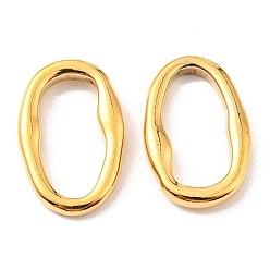 Oro Placas de vacío 304 anillos de unión de acero inoxidable, número irregular 0, dorado, 19x13.5x3 mm, diámetro interior: 7x14 mm