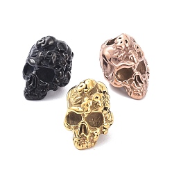 Mixed Color Ion Plating(IP) 304 Stainless Steel Beads, Skull, Mixed Color, 15x11x11.5mm, Hole: 4mm