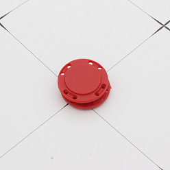 Dark Red Nylon Magnetic Buttons Snap Magnet Fastener, Flat Round, for Cloth & Purse Makings, Dark Red, 2.1cm, 2pcs/set