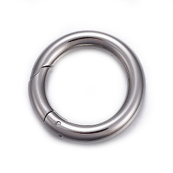 Color de Acero Inoxidable 1 puerta de resorte de acero inoxidable, o anillos, color acero inoxidable, 201 mm, diámetro interior: 24x3.5 mm