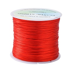 Roja Cuerda de cristal elástica plana, hilo de cuentas elástico, para hacer la pulsera elástica, rojo, 0.8 mm, aproximadamente 65.61 yardas (60 m) / rollo