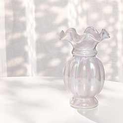 Lavande Céramique fleurs séchées vase affichage décorations, pour les décorations de salon, lavande, 195mm, diamètre intérieur: 125 mm