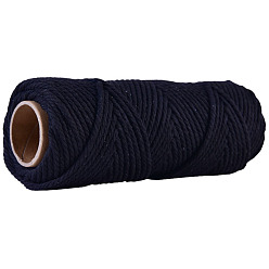 Черный 50М круглый хлопковый шнур, для упаковки подарков, diy craft, чёрные, 4 мм, около 54.68 ярдов (50 м) / рулон