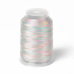 Colorful 3-Ply Segment Dyed Nylon Thread Cord, DIY Material for Jewelry Making, Colorful, 0.3mm, about 546.81 Yards(500m)/Roll