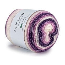 Purple 100g Cotton Yarn, Dyeing Fancy Blend Yarn, Crocheting Cake Yarn, Rainbow Yarn for Sweater, Coat, Scarf and Hat, Purple, 3mm