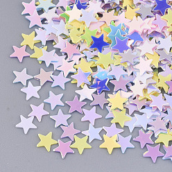 Mixed Color Ornament Accessories, PVC Plastic Paillette/Sequins Beads, No Hole/Undrilled Beads, Star, Mixed Color, 4.5x4.5x0.4mm, about 1600pcs/bag