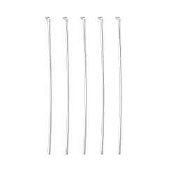 Silver Brass Head pins, Cadmium Free & Lead Free, Silver Color Plated, 50x0.75~0.8mm, 20 Gauge, 5000pcs/1000g, Head: 2mm
