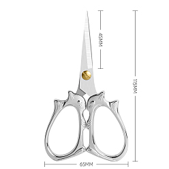 Stainless Steel Color Squirrel Shape Stainless Steel Scissors, Embroidery Scissors, Sewing Scissors, Stainless Steel Color, 11.5x6.5cm