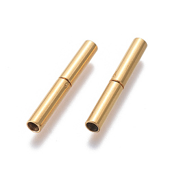 Золотой Штыковые застежками из нержавеющей стали, ионное покрытие (ip), колонка, золотые, 304 мм, отверстие : 21x3 мм