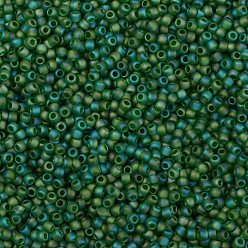 (167BF) Matte Transparent AB Peridot Toho perles de rocaille rondes, perles de rocaille japonais, (167 bf) mat transparent ab péridot, 11/0, 2.2mm, Trou: 0.8mm, environ5555 pcs / 50 g