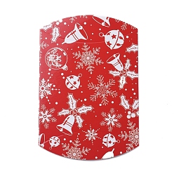 Rouge Boîtes d'oreiller de carte-cadeau de Noël, pour offrir des cadeaux de vacances, boîtes de bonbons, cadeaux de Noël artisanat, rouge, 16.5x13x4.2 cm