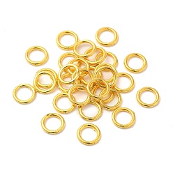Oro Anillos del salto de aleación, anillo redondo, dorado, 8x1.2 mm, 16 calibre, diámetro interior: 5.5 mm
