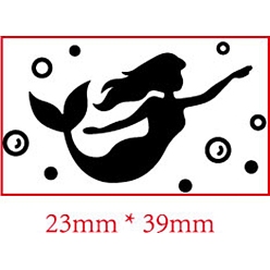 Русалка Пластиковые штампы, поставки форм для мыла своими руками, квадратный, русалка, 23x39 мм