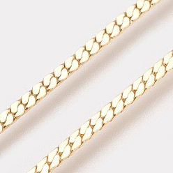 Real 18K Gold Plated Vacuum Plating Brass Chain Necklaces Making, with Lobster Claw Clasps, Long-lasting Plated, Real 24K Gold Plated, 23.4 inch(59.5cm), 2mm
