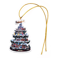 Coloré Décoration pendentif arbre de Noël en acrylique, pour une fête de Noël ou des ornements suspendus avec réflecteur de voiture, colorées, 203mm