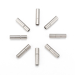 Platinum Brass Bayonet Clasps, Great Accessory for Jewelry Making, Platinum Color, 17x4mm, Hole: 3mm