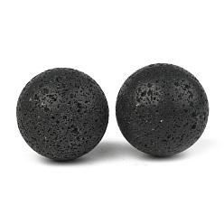 Лавовый камень Бусины из натуральной лавы, нет отверстий / незавершенного, круглые, для изготовления колье с подвеской в клетку, 55.5 мм