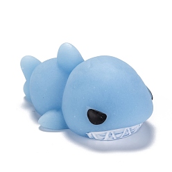 Light Blue Shark Shape Stress Toy, Funny Fidget Sensory Toy, for Stress Anxiety Relief, Light Blue, 45x27x18.5mm