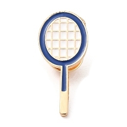 Sports Alfileres de esmalte de raqueta, insignia de aleación de oro claro para ropa de mochila, Deportes, 34x15x2 mm